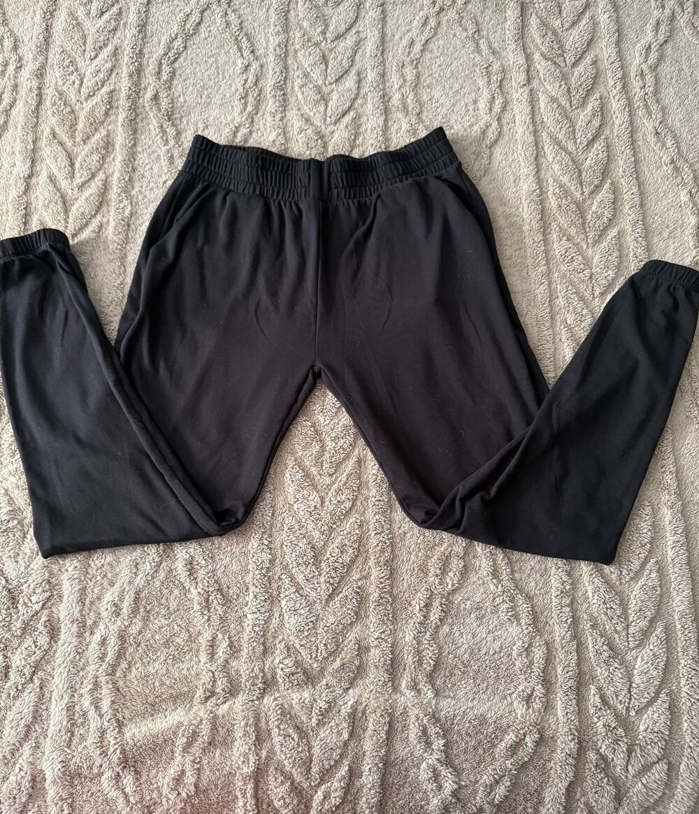 Suzette Collection Black Stretch Jogger Pants Women’s M Pull On Soft Pockets